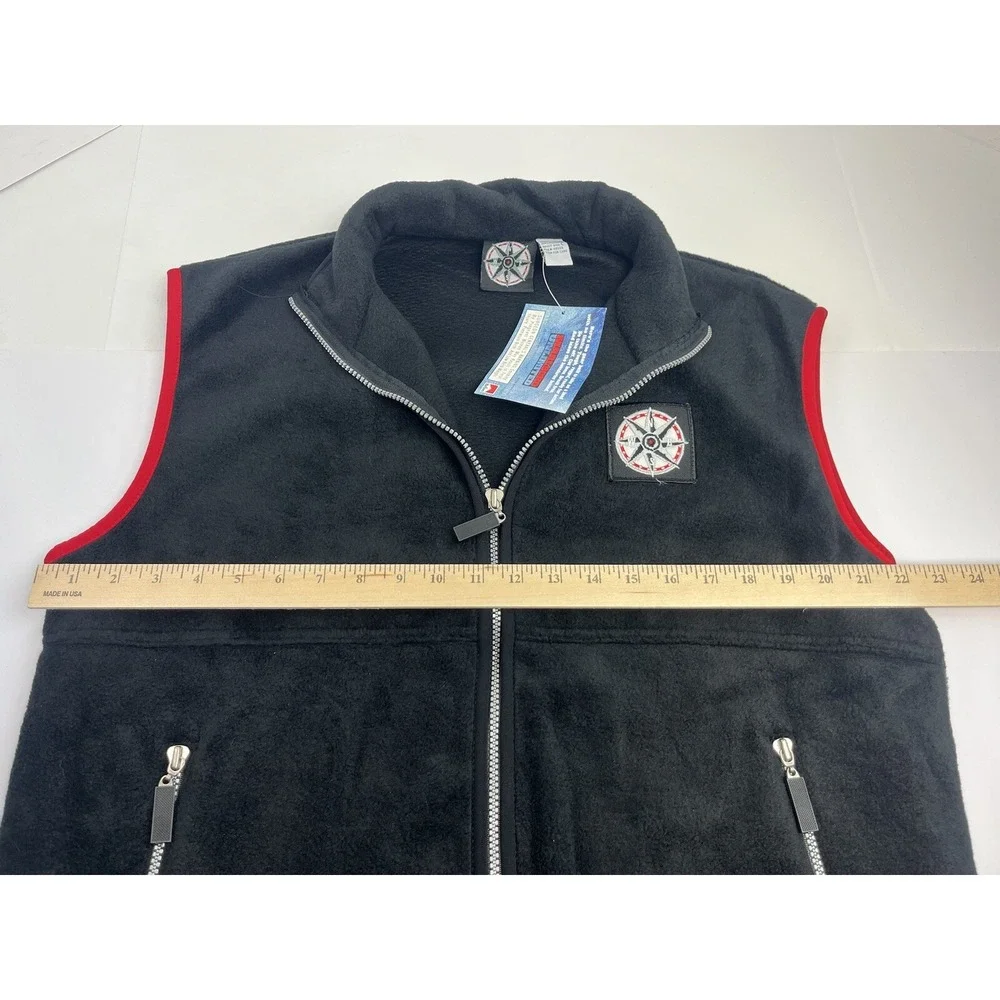 NEW MARLBORO UNLIMITED Men's Fleece Vest (L) & Jacket (XL) Red Black Compass